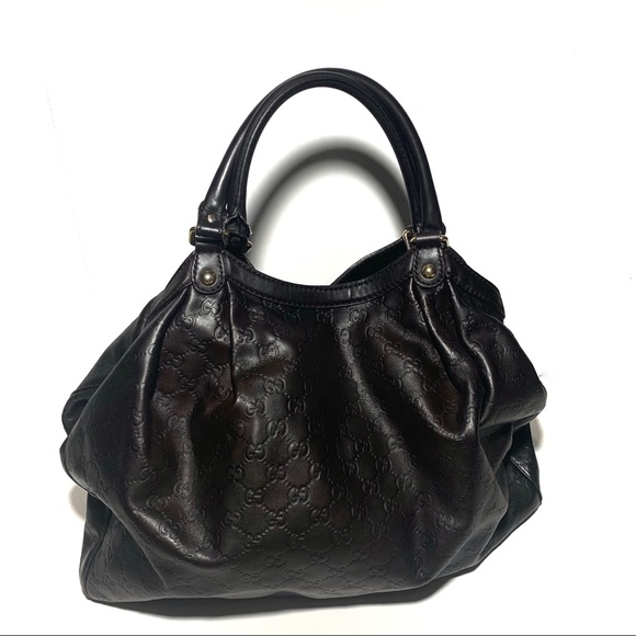 Gucci Guccisima Sukey Large Leather Tote Brown - Picture 4 of 8